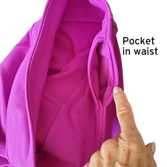 Alo Yoga Ice Goddess Ribbed Legging Purple & Grey Extra Long Stretch XS 2-4 - Picture 5 of 10